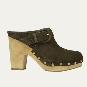 NEW Veronica Beard dacey suede clogs